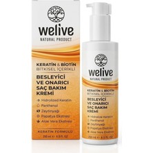 Welive Keratin Biotin Saç Kremi 250 ml Yıpranmış Saçlar Için Bakım Desteği