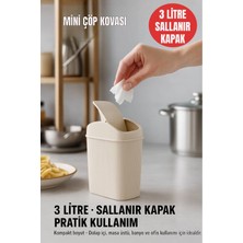 Empressco Open Home Concept Mini Çöp Kovası, Mutfak, Banyo, Tuvalet, Ofis Çöp Kutusu Krem - Fiyatı, Yorumları