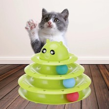 MiraLive Tower Of Tracks Eğlenceli Üç Katlı Kedi Oyuncağı Seti Kedi Oyunu (K95)