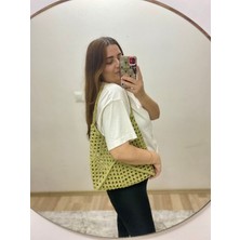 Rabika Motif Hasır Çanta El Örgüsü