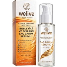 Welive Keratin Biotin Saç Serumu 75 ml Yıpranmış Saçlar Için Yağ Bazlı Bakım