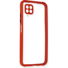 İntora P40 Lite Kılıf Miami Şeffaf Silikon - Kırmızı