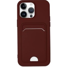 İntora Iphone 14 Kılıf Kelvin Kartvizitli Silikon - Bordo
