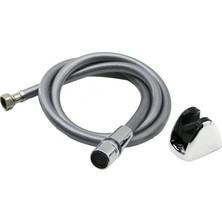MiraLive Gri Plastik Perlatörlü Taharatmatik Hortum  120CM (K95)