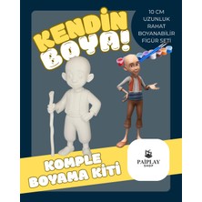 Paiplayshop Keloğlan Figürü - Boyama Seti ve Keloğlan Figürü 10 cm