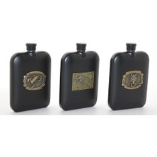 Ozcmax Paslanmaz Çelikk Kabartmalı Tekli 6 Oz Matara