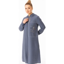 Zerenay Moda 5561 Öndenn Fermuarlı Çift Cepli  Mario Keten Kap#26#