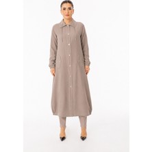 Zerenay Moda 5652 Önden Çıt Çıt Düğmeli Çift Cepli Keten Kap #2026#