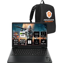 Hp Hyperx Omen 15 Ryzen 7 260 RTX5060 8gb 32GB Ram 512GB SSD 15.3" Fhd+ 165Hz WIN11 Pro D2QV9EAPN417 Gaming Laptop + Per4 Çanta