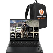 Hp Hyperx Omen 15 Core I7 14650HX RTX5060 8gb 96GB Ram 512GB SSD 15.3" Fhd+ 165Hz Freedos D2RC3EAPN342 Gaming Laptop + Per4 Çanta