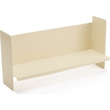 Rafiste Beyaz Metal Duvar Rafı - Masa Üstü Kitaplık ve Çok Amaçlı Ofis Düzenleyici 21X50 cm