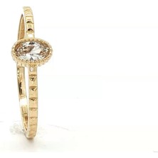 Sanal Kuyumculuk 14 Ayar Altın Oval Solitaire Taşlı Yüzük (Eklem)