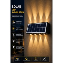 Robeve Solar LED Duvar Apliği 8 Ledli Bahçe Aydınlatması – Güneş Enerjili Dış Mekan Bahçe Lambası, Su Geçirmez Sensörlü Duvar Lambası, Beyaz & Gün Işığı Modlu Solar Aydınlatma