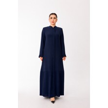 Zerenay Moda 5627 Kol Ucu Taşlı Alt Kısmı Plise Detaylı Krep Kumaş Ferace#26#