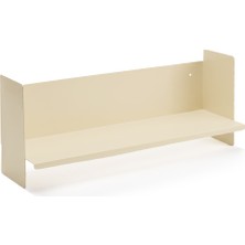 Rafiste Beyaz Metal Duvar Rafı - Masa Üstü Kitaplık ve Çok Amaçlı Ofis Düzenleyici 21X70 cm