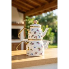 Acar XAP-10438 Petit Fleur Collection Mini Emaye Çaydanlık Takımı