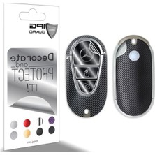 Esranın Dünyası Ipg Mercedes 2021–2025 C E S Glc Cle Eqe Eqs Sl Serisi Uyumlu Smart Key Koruyucu – Dekoratif Sticker Seti (Kılıf Değildir) (Siyah Karbon Fiber)