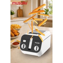 Musullu FRY-031 Fritöz - 2.5 L Kapasite, 2000 W, Zamanlayıcılı, Yapışmaz Hazne