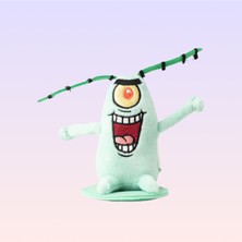 Nickelodeon Sünger Bob Kare Pantolon Plankton Omuz Peluşu 14 cm