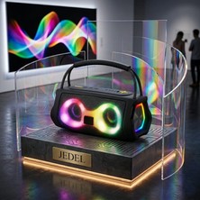 Gaman Şarjlı Bluetooth Hoparlör 10W Stereo Ses Bombası Rgb Işıklı Speaker Bt/tf/aux
