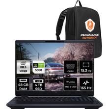 Hp Hyperx Omen 15 Core I5 14450HX RTX5050 8gb 48GB Ram 4tb SSD 15.3" Fhd+ 165Hz Freedos D2QD2EAPN330 Gaming Laptop + Per4 Çanta