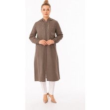 Zerenay Moda 5561 Öndenn Fermuarlı Çift Cepli  Mario Keten Kap#26#