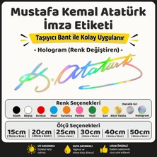 Sb Store Atatürk Imza Sticker Etiket - Hologram Renk
