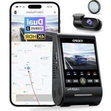 Esranın Dünyası Viofo A229 Pro 2 Kameralı Ön + Arka Dual Çift Kameralı Starvis 2 IMX678 IMX675 4K + 2k Hdr Wifi Gps Gece Görüş Özellikli Araç Kamerası
