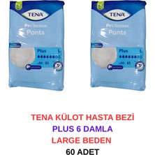 Tena Külot Hasta Bezi Plus 6 Damla Large Beden - 60 Adet