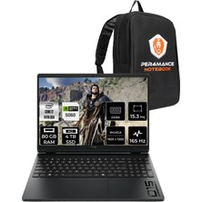 Hp Hyperx Omen 15 Core I7 14650HX RTX5060 8gb 80GB Ram 4tb SSD 15.3" Fhd+ 165Hz Freedos D2RC3EAPN340 Gaming Laptop + Per4 Çanta