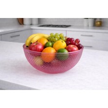 Empressco Alika Tekstil ve Ev Gereçleri 4 Litre Şeffaf Pembe Sunum Kasesi – Bpa’sız, Çok Amaçlı, Estetik Desenli Büyük Kase 24,9X12,4 cm - Fiyatı, Yorumları