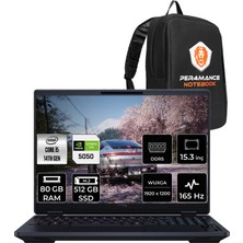 Hp Hyperx Omen 15 Core I5 14450HX RTX5050 8gb 80GB Ram 512GB SSD 15.3" Fhd+ 165Hz Freedos D2QD2EAPN337 Gaming Laptop + Per4 Çanta