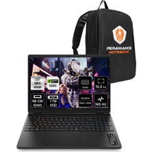 Hp Hyperx Omen 15 Core I5 14500HX RTX5060 8gb 96GB Ram 512GB SSD 15.3" Fhd+ 165Hz Freedos D2TT0EAPN342 Gaming Laptop + Per4 Çanta