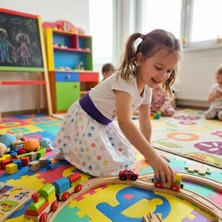 Kaf Kumaş Kız Çocuk Desenli Saten Etek