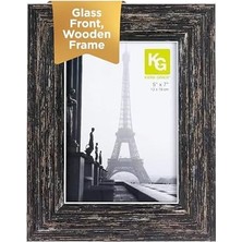 Trendy Pazars Kiera Grace Zımpara Reçine Benzersiz Çiftlik Evi Resim Çerçevesi, 12,7 cm x 17,78 Cm, Kararmış Ahşap