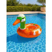 Çocuklar Için Gölgelikli  Desenli Şişme Deniz Simidi Hafif Renkli Eğlenceli Oturaklı 80CM 0-6yaş