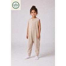 Cantoy Interlok Geniş Askılı Bebek Çocuk Uyku Tulumu1.0 Tog %100 Pamuk Natural