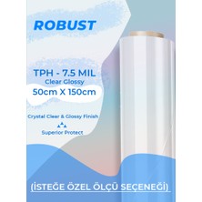 Robust 50 cm x 1,5 Metre | Tph Pvc Şeffaf Boya Koruma Filmi | 190 Mikron | (Özel Kesim Seçeneği)