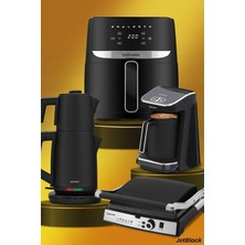 Empressco Goldmaster Jetblack 15 Parça Airfryer Sıcak Hava Fritöz Avantajlı Elektronik Evlilik Paketi Mutfak Çeyiz Seti - Fiyatı, Yorumları