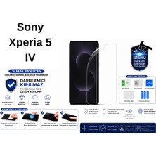Astakos Sony Xperia 5 Iv Uyumlu Şeffaf Nano Kırılmaz Darbe Emici Ekran Koruma