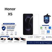 Astakos Honor X5 Uyumlu Şeffaf Nano Kırılmaz Darbe Emici Ekran Koruma