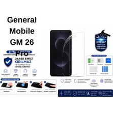 Astakos General Mobile Gm 26 Pro Uyumlu Şeffaf Nano Kırılmaz Darbe Emici Ekran Koruma