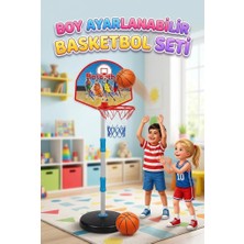 Farbu Oyuncak Ayaklı Oyuncak Basketbol Seti Çocuk Basketbol Potası Boy Ayarlanabilir 3 Farklı Boy Seçeneği