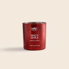 Trendy Pazars Mad Spicy Kokulu Cam Mum 200 gr – Elma, Tarçın ve Vanilya ile Baharatlı, Tatlı ve Sıcacık Ambiyans