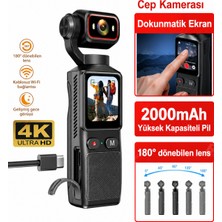 Blackbird Game Center Glr L19 4K Ultra Hd Wi-Fi Vlog Kamerası 180 Dönebilir Lens, 6 Eksenli Sarsıntı Önleyici (Gimbal Destekli)