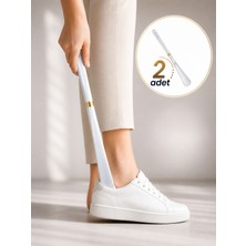 Beylini 2'li 51CM Ayakkabı Çekeceği Uzun Plastik Kerata Dayanıklı Karışık Renkli Ayakkabı Giyme Giydirme Aparatı Uzun Çekçek Asılabilir