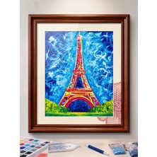 Liva Craft Elmas Mozaik Tablo, 50X40CM Eyfel Kulesi Boncuk Yapıştırma Kiti