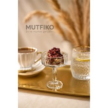Mutfiko 6’lı Cam Ayaklı Sunumluk Lokumluk Kahvaltılık Kase