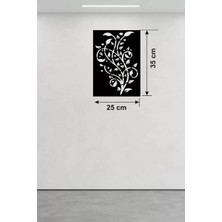 Mey Ithalat® Sarmaşık Dalı Tasarım Ahşap Duvar Tablosu - 25X35 cm Lazer Kesim Dekoratif Pano