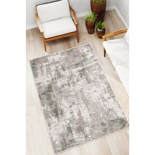 Mortapi Modern Soyut Desen Yeşil Dijital Baskılı Yıkanabilir Salon Halısı Oturma Odası Mutfak Halısı Yolluk